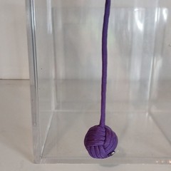 Purple 6″ Paracord «Monkey Fist Ball» Knot Keychain Lanyard (B3)
