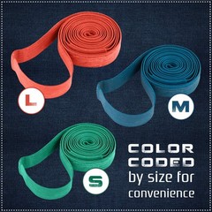 12 Pack Variety Extra Large Moving Rubber 12-Pack Variety, Red, Blue, Green