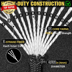 Paracord Rope 750 Lb – 1000Ft / 500Ft / 200Ft / 100Ft 5/32″ Parachute Cord 4MM 1