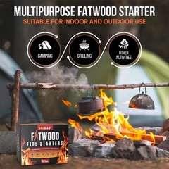 Fatwood Fire Starter Pack – Wood for Fireplace – Small 10 lb