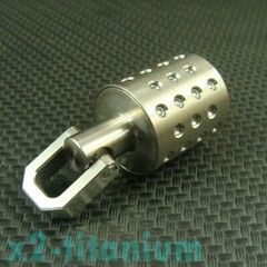 Titanium Outdoor EDC Key chain Waterproof Capsule pill Bottle + D shackle XH856