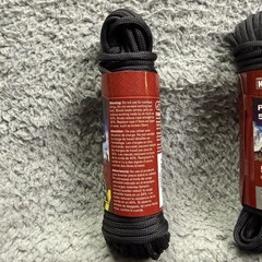 KingCord 550 Paracord Black 5/32 In X 50 Ft Lot 2 Nylon Diamond Braid Camping