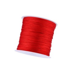 100M x 0.8mm Nylon Chinese Knot Cord Rattail Macrame Shamballa Thread String Red