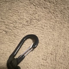 Black Paracord Keychain 3.75 in with Key Ring & Carabiner for Camping Hiking