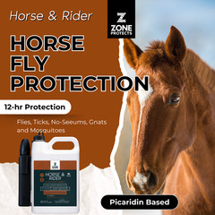 Zone Protects Horse & Rider Fly Insect, Picaridin Insect Repellent; Gallon