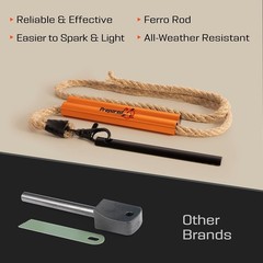 Reliable Fire Starter Survival Tool – Easy-to-Use Flint with Waterproof Wick