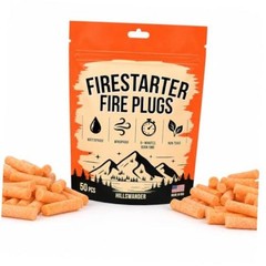 Fire Starter Plugs, Waterproof Fire Plugs, 50 Pack | For Campfires, Survival &
