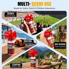 Loud 130dB Air Horns – Portable Safety Signal for Boating, Camping, Events – 2 P