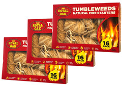All Natural Tumbleweed Fire Starter – 48 Pieces, 3 Boxes of 16 Tumbleweeds Each