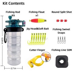 Pocket All-in-One Fishing Rod Small Pen Fishing Pole for Camping Bushcraft Su…