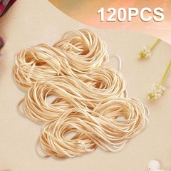 Large Rubber Bands, 120 Pcs, 7×1/8 Inches, Light Beige Big Rubber Bands, Giant