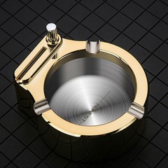 Retro Metal Ashtray Flint Kerosene Lighter Gadget Home Office Desktop Decoration