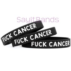 Set of F*** CANCER Silicone Wristbands – Wholesale Awareness Bracelets Available