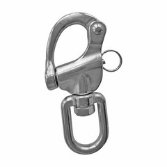 Pair of 2-3/4in70mm Swivel Eye Snap Shackle Quick Release Bail Rigging Sailin…