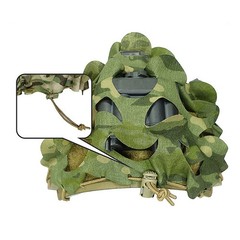 Camo Net Airsoft Helmet Cover Nylon Drawstring Helmet Scrim Hunting Accessory