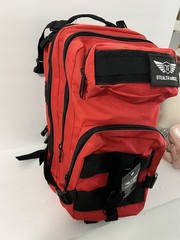 Stealth Angel Red Emergency Survival Bug Out Bag Kit -food , Water,Radio,Shelter