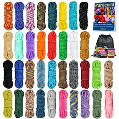 36 Colord 550 Paracord Combo Crafting Kit Survival Parachute Cord Making