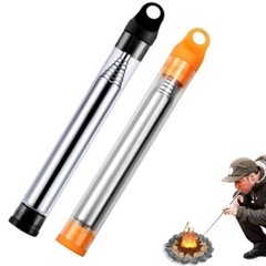 Stainless Fire Blow Pipe Telescopic Camping Tube, Fire Bellows Blowing Firestick