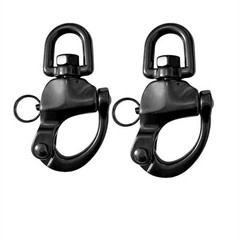 Pair of Swivel Eye Snap Shackle Quick Release Bail Rigging Sailing Boat Marin…