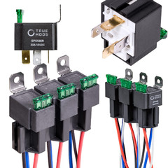 Online Led Store True Mods 6 Pack 4-Pin 12V Bosch Style Fused Relay Switch Kit