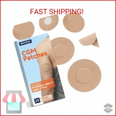 RHYZIA Freestyle Libre 3/Libre 3 Plus Sensor Covers, Non-Adhesive Center, Acryli