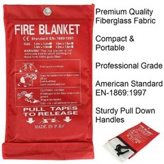 Leberna Emergency Fire Blanket 2 Pack 40″ x 40″ Fiberglass Fireproof