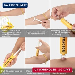 DLY Snake Bite Kit, Bee Sting Kit, Bug Bite Suction Tool, Venom Extractor Suctio