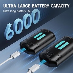 Handwärmer Elektrisch 2er Set 6000mAH Akku Aufladbar Warm Taschenwärmer USB C628