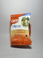 OFF! Clip-On Mosquito Repellent 8 Refills 2 Fans Red White & Blue and BONUS Fan