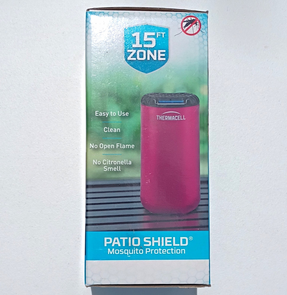 Thermacell Patio Shield Mosquito Repeller Scent Free No Open Flame Magenta