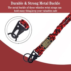 2 Pcs Heavy Duty Braided Paracord Lanyard Keychain with USA Flag, Parachute R…
