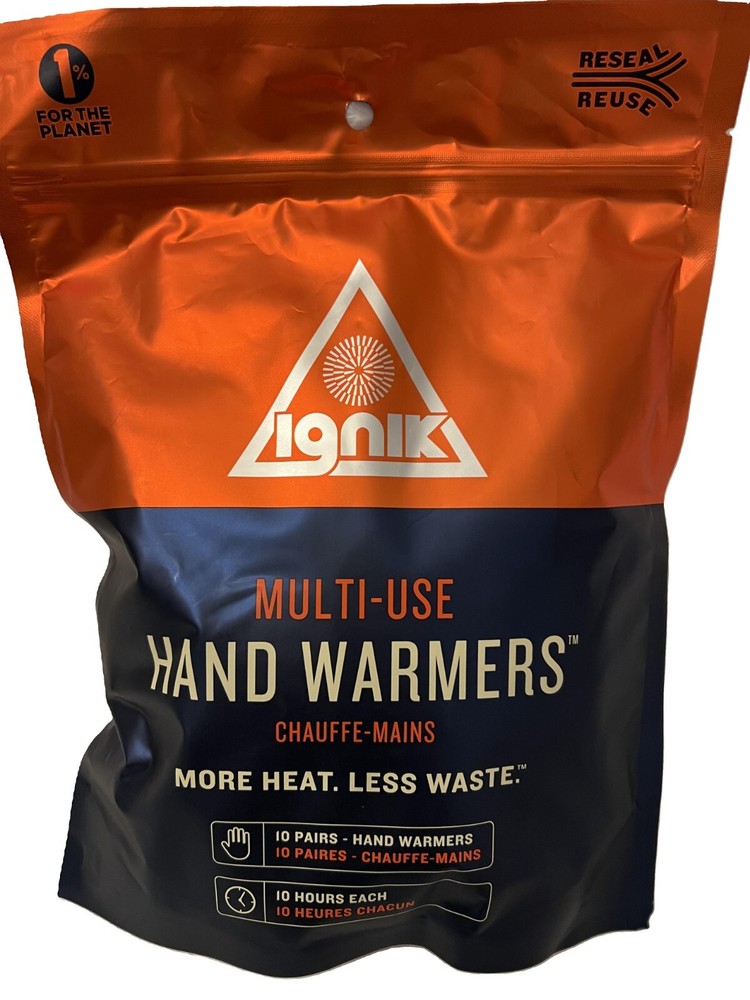 Ignik Reusable Hand Warmers 10-Pair Pack – 10 Hours Heat – Eco Friendly Outdoors