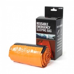 Heavy Duty Mylar Emergency Sleeping Bag Reflects Body Heat Tear Resistant Case