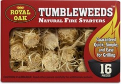 Royal Oak 205-228-448 Tumbleweeds 16 Count Natural Fire Starters – Pack of 12