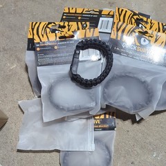 lot of 10 Quick Survive 5-in-1 Paracord Bracelet w/ Knife/Compass, Black 6 Pack