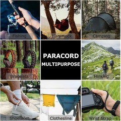 Paracord Parachute Cord 325lb 2.7mm 7/64″ Nylon 5 Strand Spool 100ft 200ft