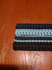 7″ Paracord Bracelet With Copper Wire Core – 4 Pack – GITD, Black, & Navy