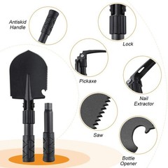 16in Portable Heavy Duty Alloy Steel Multi Tool Shovel Axe and Pickaxe