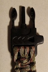 A Survival Watch with Paracord Wrist Band, Saw Blade, Whistle And Compass!