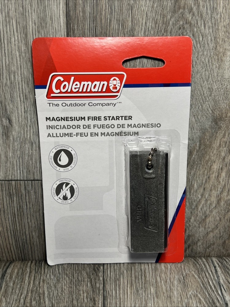 Coleman Magnesium Bar Fire Starter Camping Survival Tool Waterproof Fireproof