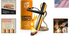 Reliable Fire Starter Survival Tool – Easy-to-Use Flint with Waterproof Wick