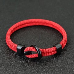 Fashion Men Paracord Rope Bracelet 2 Layer Outdoor Camping Survival Gift