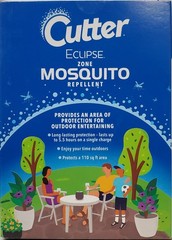 Cutter Eclipse Zone Mosquito Repellent, New, Rechargeable with Refill Outdoors