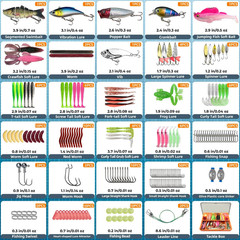 Fishing Lures – Kit Included 193Pcs 193Pcs-Orange, Colourful