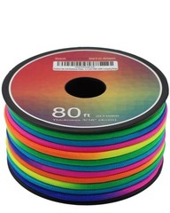 Fashion Lab Soft Rainbow Cord 7 Strands 4 Mm 3/16 Nylon Paracord Dip-Dye Nylon