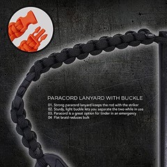Large Ferro Rod Fire Starter Kit 5 x 1/2 in, Flint Steel Striker & Lanyard