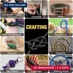 Paracord Rope 750 lb – 1000ft / 500ft / 200ft / 100ft 5/32″ Parachute Cord 4MM 1