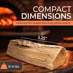 Kiln Dried Pizza Oven Wood 56 Inch Oak Logs – 1214 lbs Mini Split Firewood wi…