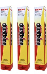 Qty (3) – Duraflame Long Stem Matches – 50 x 3 Boxes – 11″ Inches Strike on Box