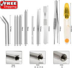 14Pcs Paracord Stitching Set Stainless Steel Lacing Needles FID Knotter Tools wi